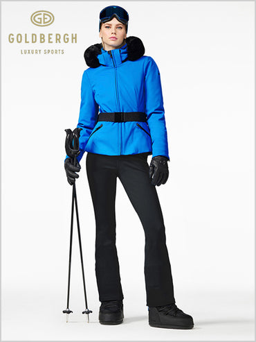 Hida faux fur ski jacket - Electric blue