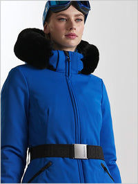 Hida faux fur ski jacket - Electric blue
