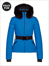 Hida faux fur ski jacket - Electric blue