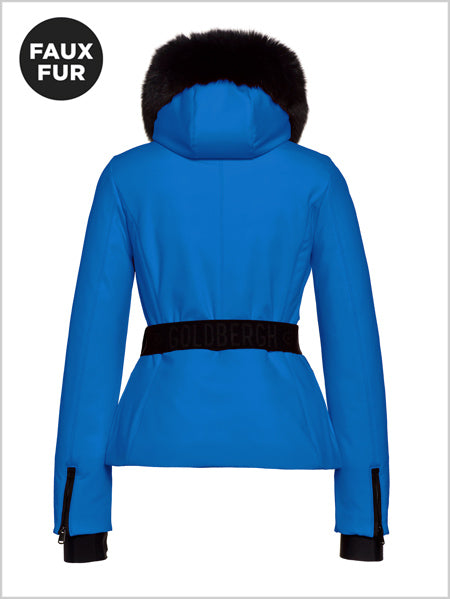 Hida faux fur ski jacket - Electric blue