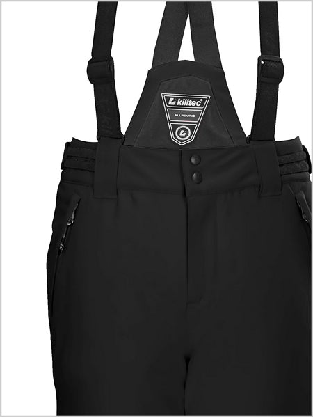 Killtec girls bib pant - Black (ages 10-12)