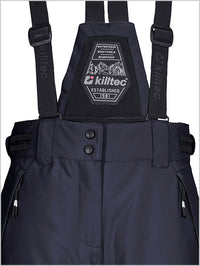 Killtec girls bib pant - Blue-Black (ages 10-12)