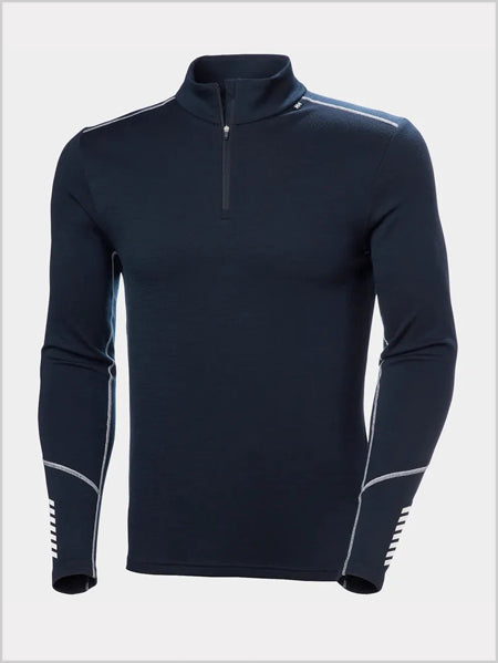 Mens - HH Merino Lifa 1/2 zip top - Navy