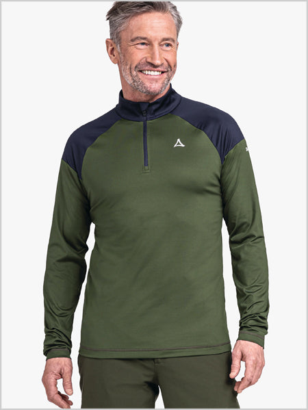 Longsleeve Lenggries mens ski top - Loden green