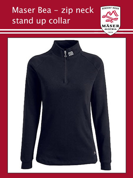 Maser Bea stand up collar top - Black