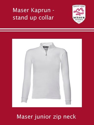 Maser Kaprun junior stand up collar shirt - white