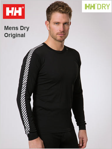 Mens - HH Lifa Stripe crew - Black
