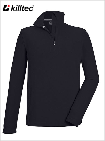 Mens fleece shirt SU Collar - Black blue
