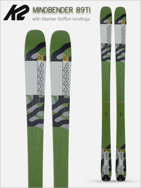 Mindbender 89Ti skis and Marker Griffon TCX D bindings