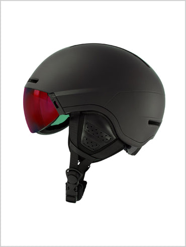 Montblanc visor helmet - Matte Black (Red Mirror Visor)