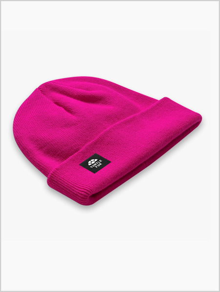 Turtle fur Pathfinder knit beanie - Hot pink