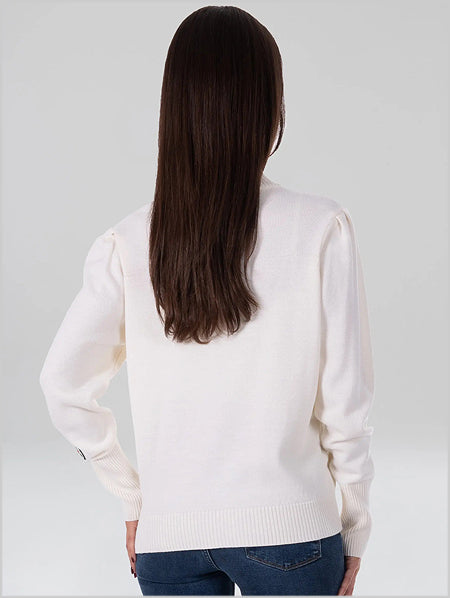 Penda 2 Merino pullover - white