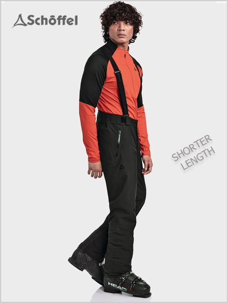 Pine mens ski pants SHORT - Black