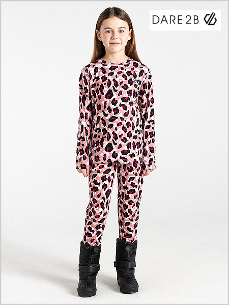 Pow II Baselayer Set - Dusty Rose Cheetah print