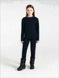 Pow II Unisex Baselayer Set - Black (age 7-8)