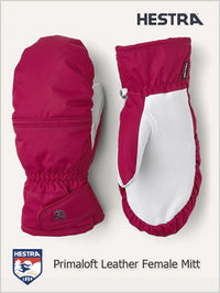 Mittens: Primaloft Leather Female Mitt - Orchid