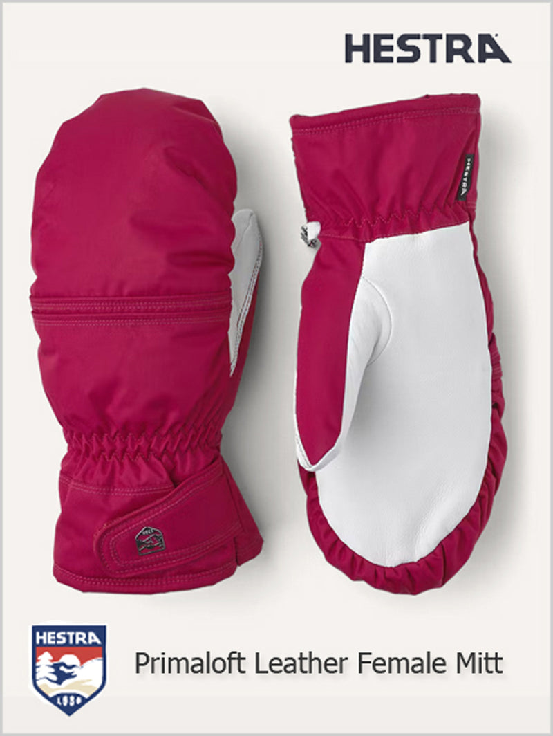 Mittens: Primaloft Leather Female Mitt - Orchid