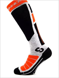 Pro Socks II Double pack - Orange - Neon Blue