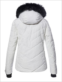 Quilted ski jacket Down look - White (larger sizes)