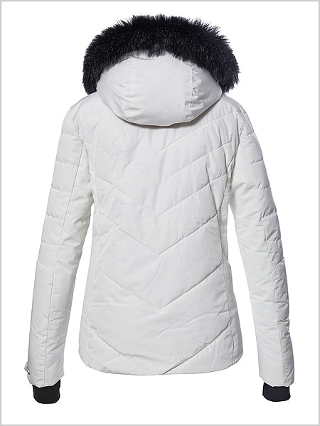 Quilted ski jacket Down look - White (larger sizes)