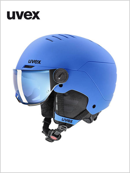 Rocket Jr Visor helmet - blue matt (mirror blue lens)