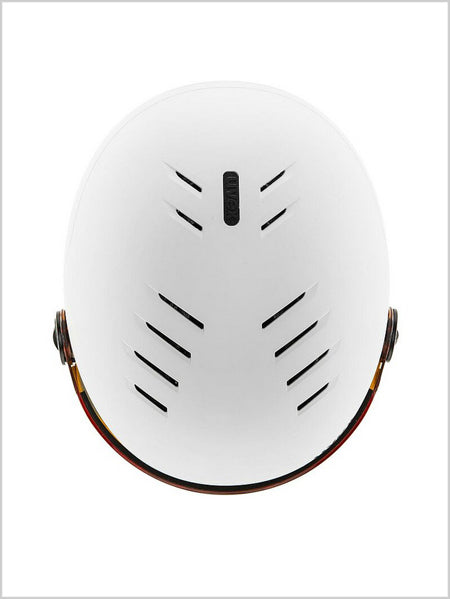 Rocket Jr Visor helmet - white matt (mirror blue lens)