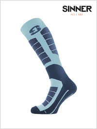 Merino ski socks - Blue