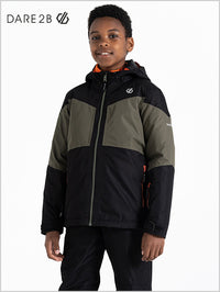Slush ski jacket - Black / Lichen Green