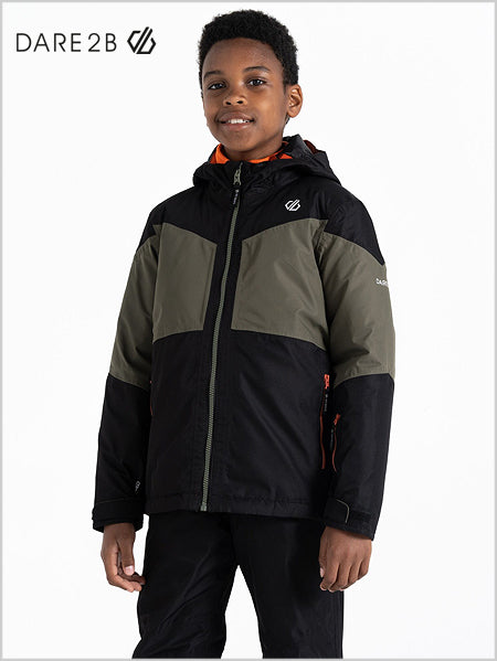 Slush ski jacket - Black / Lichen Green