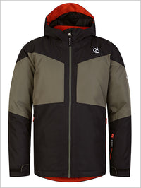 Slush ski jacket - Black / Lichen Green