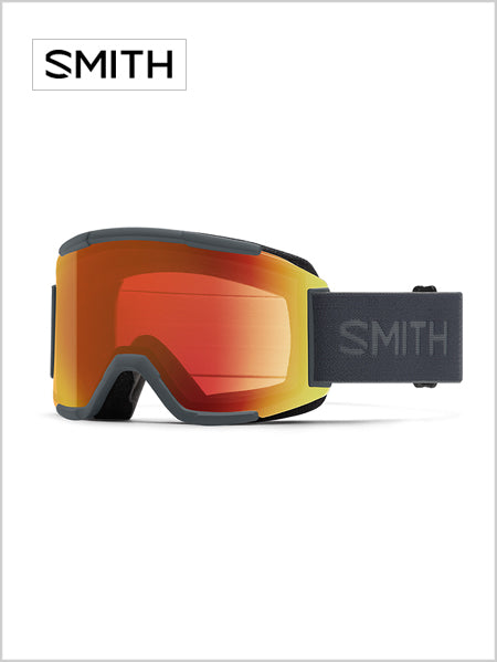 Squad - Slate + ChromaPop™ Red Mirror Lens + clear bonus lens