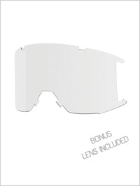 Squad - Slate + ChromaPop™ Red Mirror Lens + clear bonus lens