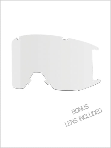 Squad - Slate + ChromaPop™ Red Mirror Lens + clear bonus lens