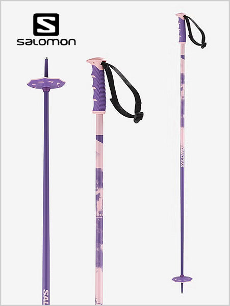 Salomon Steep ski poles - purple pink