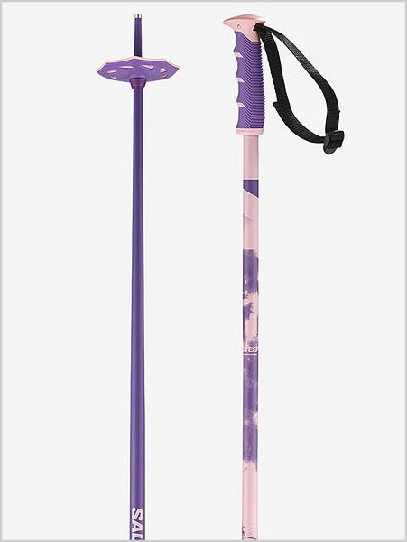 Salomon Steep ski poles - purple pink