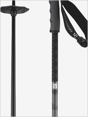 Salomon Steep Pro S3 ski poles - black ebony