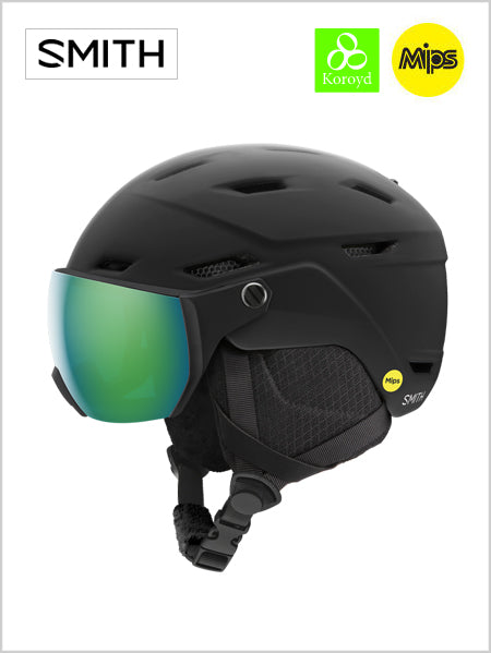 Survey JR MIPS - Matte Black (Green mirror lens) 'Grow with me'