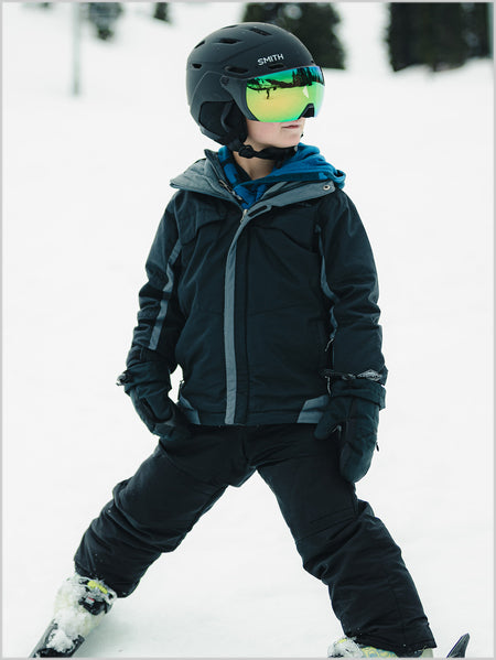 Survey JR MIPS - Matte Black (Green mirror lens) 'Grow with me'