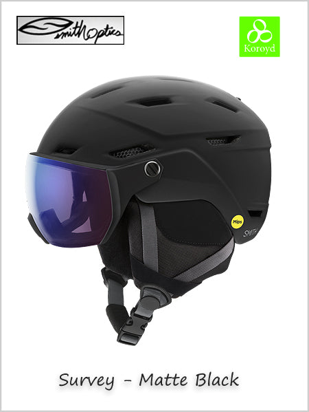 Survey Visor helmet - Matte Black (Photochromic lens)