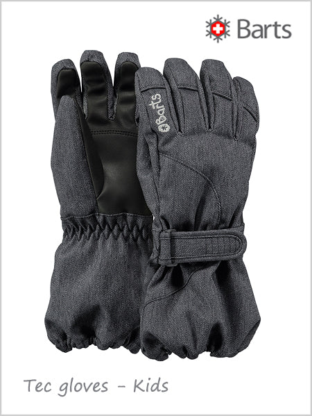Child - junior: Tec gloves Kids - denim (ages 6-8)