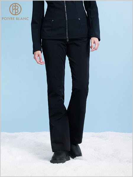 Ladies stretch ski pants black - short