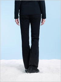 Ladies stretch ski pants black - short