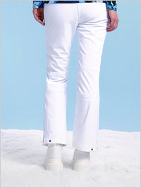 Ladies stretch ski pants WHITE - short