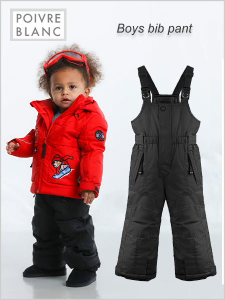Boys bib pant - black