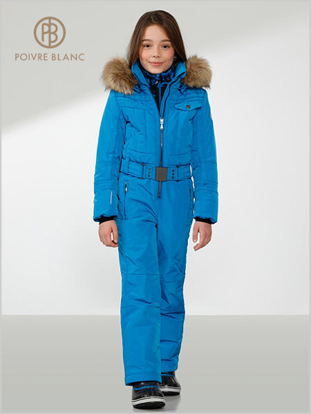 Girls Leonie one-piece suit - King blue (ages 8-14)