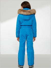Girls Leonie one-piece suit - King blue (ages 8-14)