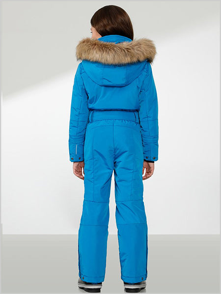 Girls Leonie one-piece suit - King blue (ages 8-14)