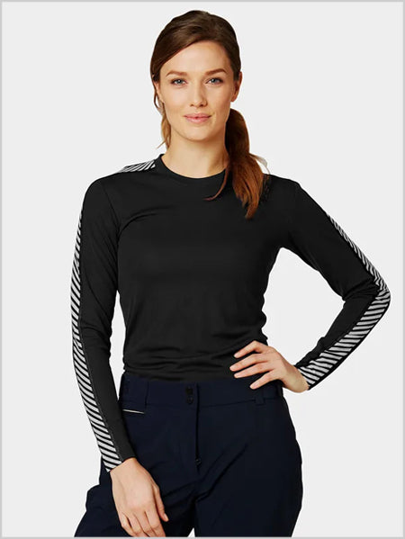 HH Womens Lifa crew top - black