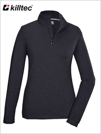 Womens stretch ski top - Black-blue (sizes 8-18)