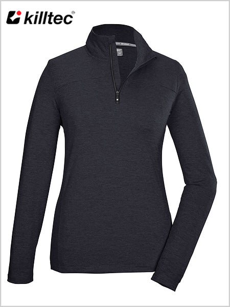 Womens stretch ski top - Black-blue (sizes 8-18)
